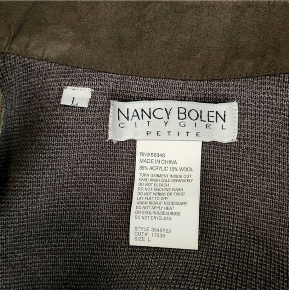 American Vintage Cheetah Print Knit Jacket Green Size L - Picture 13 of 13